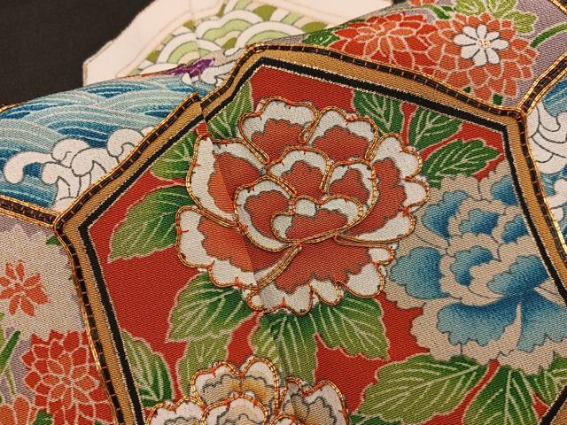 平和屋着物■豪華黒留袖 駒刺繍 亀甲牡丹花文 金彩 正絹 逸品 BAAX5044mz