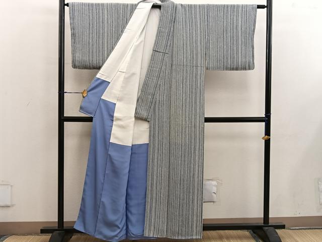 平和屋着物■上質な小紋 間道 正絹 逸品 BAAX5051mz