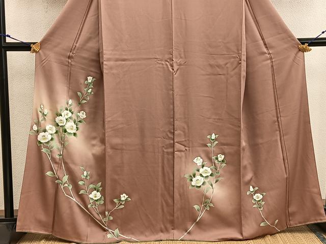 平和屋着物■訪問着 枝椿 暈し染め 金彩 正絹 逸品 BAAX5058mz