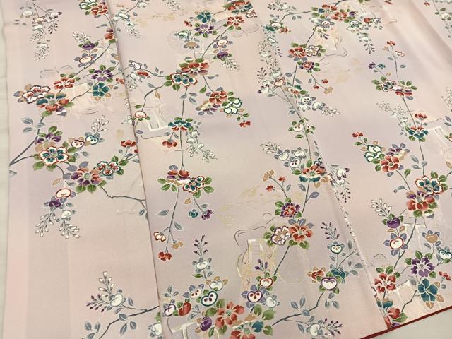 平和屋着物■上質な小紋 御所車枝花文 暈し染め 金彩 正絹 逸品 BAAX5060mz