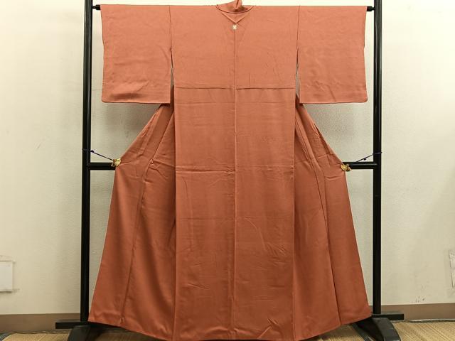 平和屋着物■上質な色無地 黄丹色 正絹 逸品 BAAX5065mz
