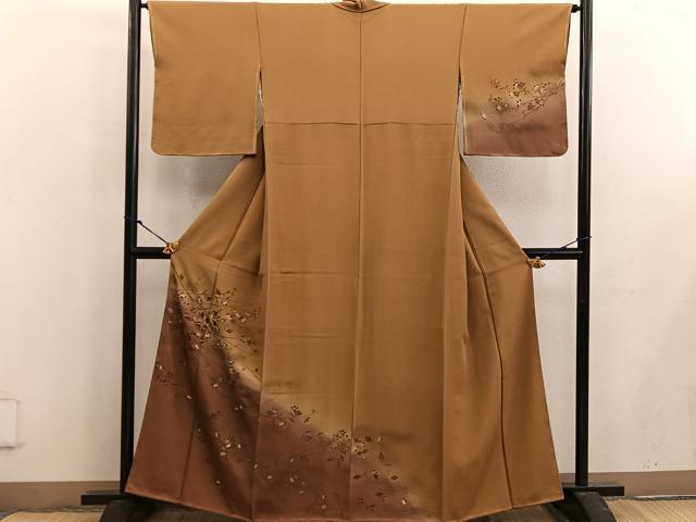 平和屋着物■訪問着 枝橘文 暈し染め 正絹 逸品 未使用 BAAX5072mz