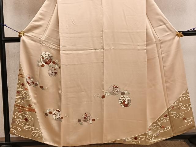 平和屋着物■訪問着 刺繍 雪輪牡丹花文 金彩 正絹 逸品 BAAX5073mz