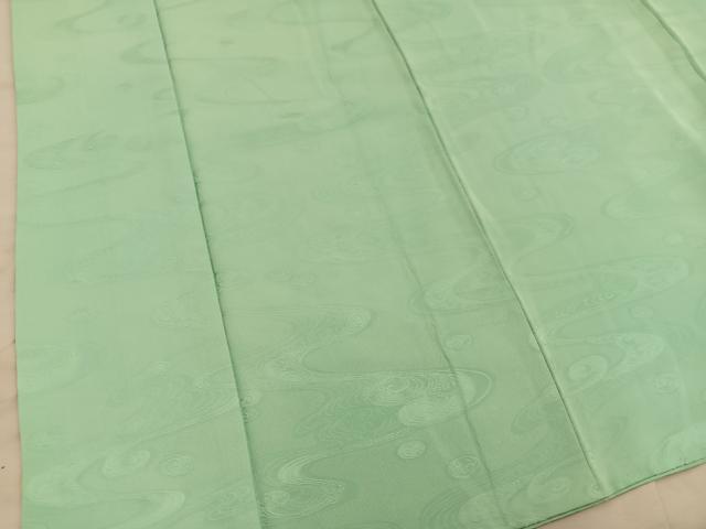 平和屋着物■上質な色無地 流水地紋 若葉色 やまと誂製 正絹 逸品 BAAX5076mz