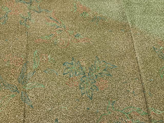 平和屋着物■上質な小紋 草花文 正絹 逸品 未使用 BAAX5090mz