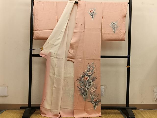 平和屋着物■訪問着 草花文 正絹 逸品 BAAX5094mz