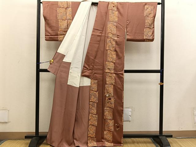 平和屋着物■訪問着 刺繍 枝花文 正絹 逸品 BAAX5097mz