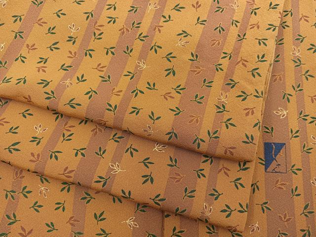 平和屋着物■上質な小紋 作家物 草葉間道 金彩 正絹 逸品 BAAX5100mz