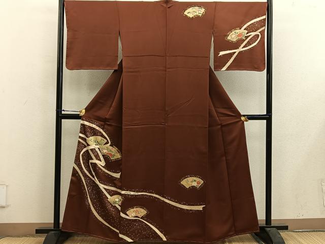 平和屋着物■訪問着 地紙重ね花文 金銀彩 正絹 逸品 BAAX5121mz