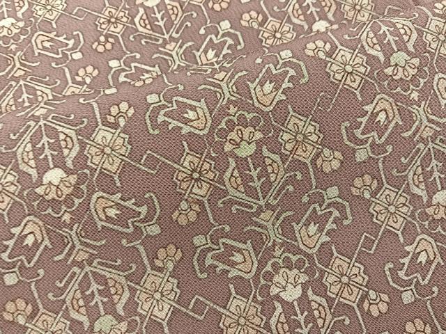 平和屋着物■上質な小紋 草花文 正絹 逸品 BAAX5128mz