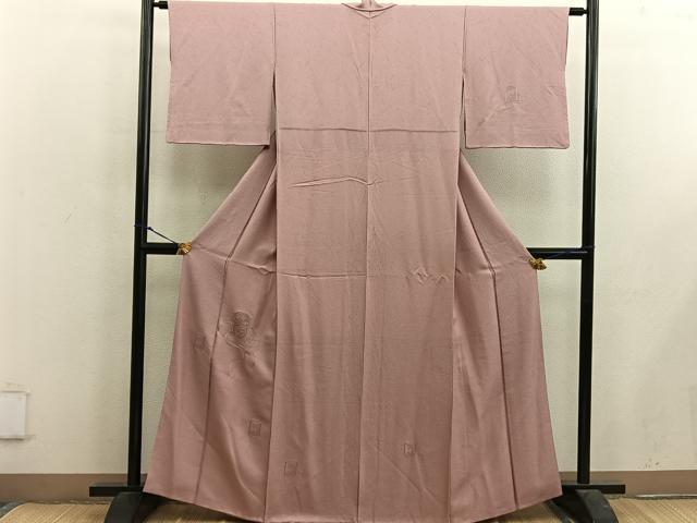 平和屋着物■訪問着 総刺繍 スワトウ刺繍 貝桶花文 遠州茶色 正絹 逸品 BAAX5138mz