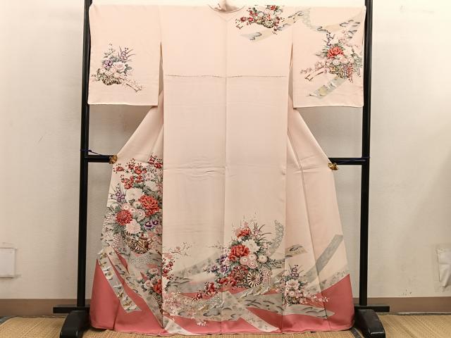 平和屋着物■訪問着 花車文 金彩 正絹 逸品 BAAX5142mz