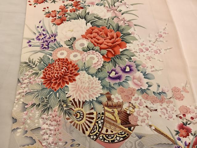 平和屋着物■訪問着 花車文 金彩 正絹 逸品 BAAX5142mz