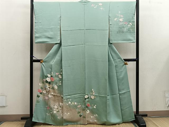 平和屋着物■訪問着 枝花文 金彩 正絹 逸品 BAAX5151mz
