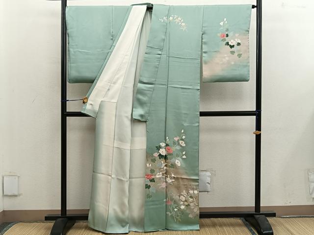 平和屋着物■訪問着 枝花文 金彩 正絹 逸品 BAAX5151mz