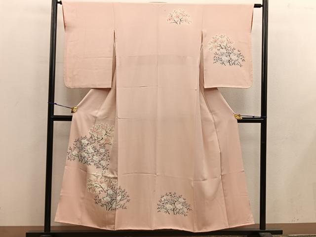 平和屋着物■訪問着 友禅 枝花文 正絹 逸品 BAAX5156mz