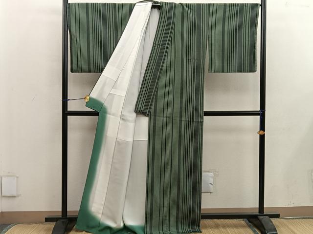 平和屋着物■上質な小紋 間道 正絹 逸品 BAAX5158mz