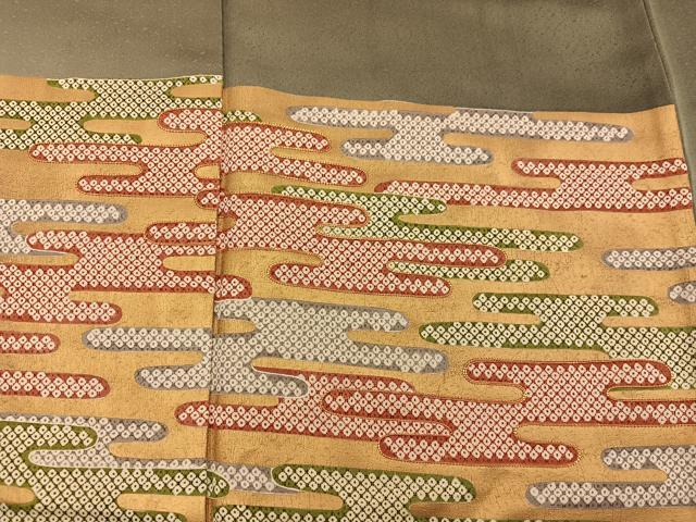 平和屋着物■訪問着 駒刺繍 エ霞文 正絹 逸品 BAAX5160mz
