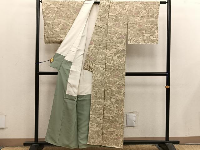 平和屋着物■上質な小紋 籬花文 正絹 逸品 BAAX5165mz