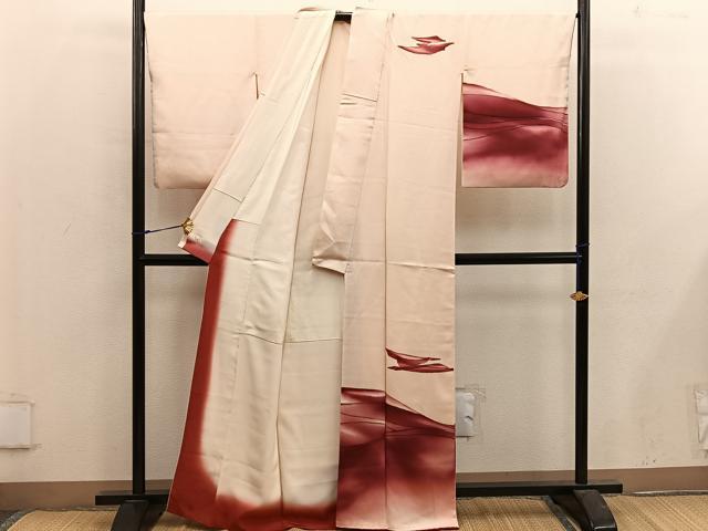 平和屋着物■訪問着 幾何学文様 正絹 逸品 BAAX5168mz