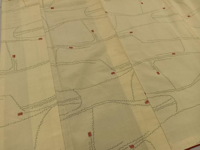 平和屋着物■上質な紬 幾何学文様 正絹 逸品 BAAX5171mz