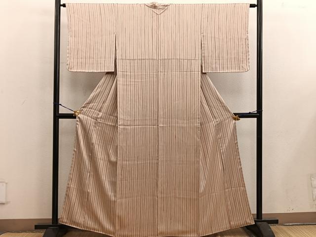 平和屋着物■上質な小紋 間道 正絹 逸品 BAAX5182mz