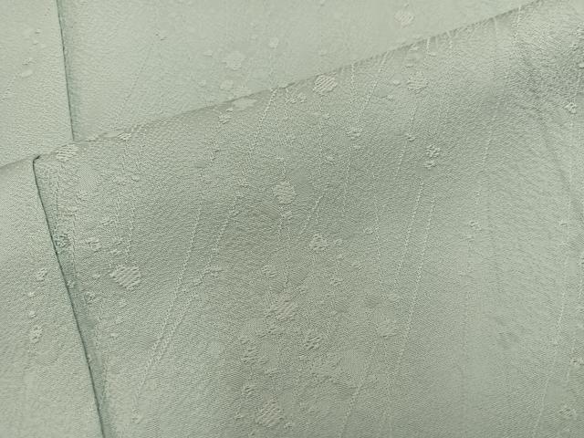 平和屋着物■上質な色無地 草葉地紋 水浅葱色 正絹 逸品 未使用 BAAX5184mz