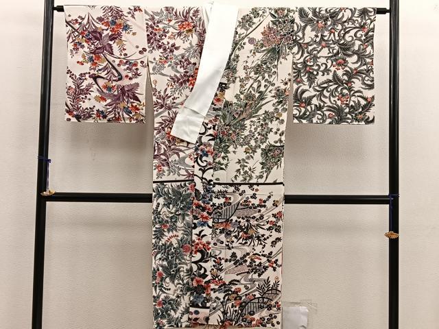 平和屋着物■長襦袢 無双仕立て 籬花文 正絹 逸品 BAAX5186mz
