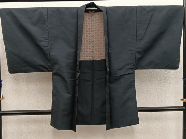 平和屋着物#男性 羽織 紬地 80亀甲 総詰め 正絹 逸品 BAAX5194mz
