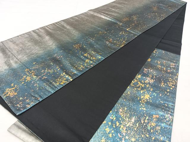 平和屋着物◎六通柄袋帯 霞文 引箔 正絹 逸品 BAAX5205qw