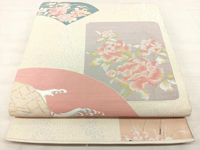 平和屋着物◎六通柄袋帯 琳派綴錦 金糸 正絹 逸品 BAAX5228qw