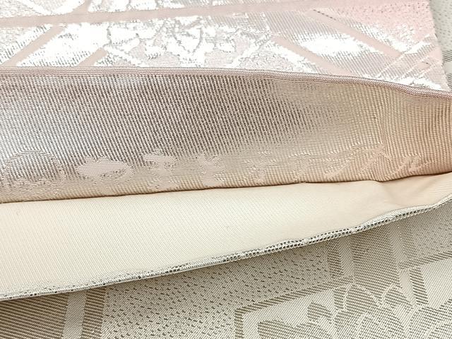 平和屋着物◎両面 全通柄袋帯 花菱文 銀糸 やまとオリジナル 正絹 逸品 BAAX5231qw