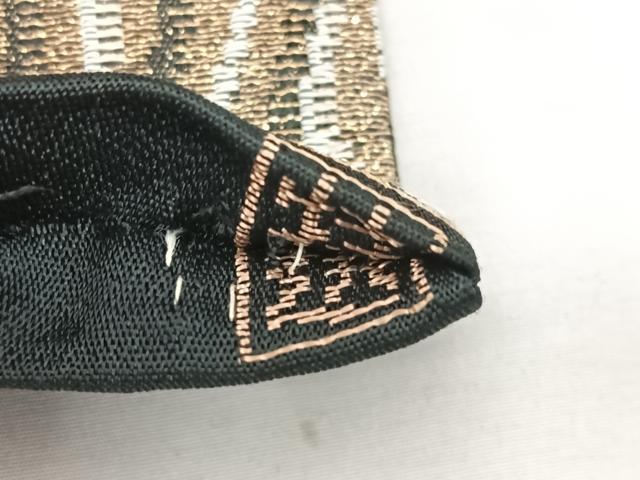平和屋着物◎アンティーク 大正ロマン 九寸名古屋帯 立波飛鳥文 金糸 正絹 逸品 BAAX5247qw