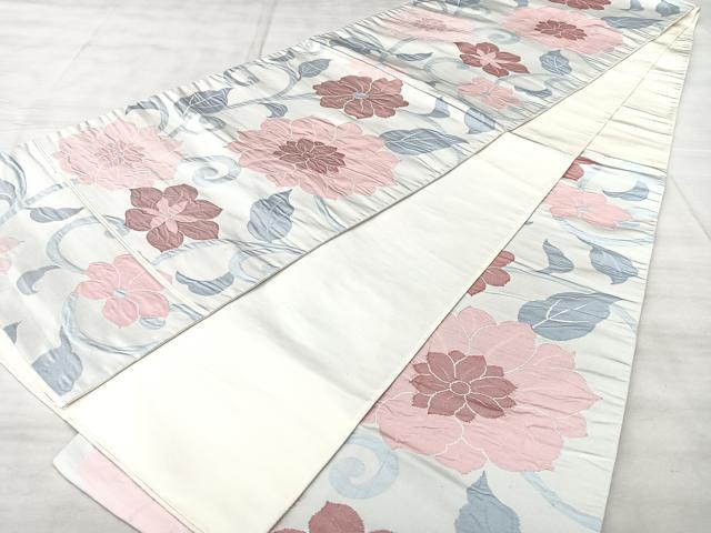 平和屋着物◎六通柄袋帯 花唐草文 正絹 逸品 BAAX5259qw