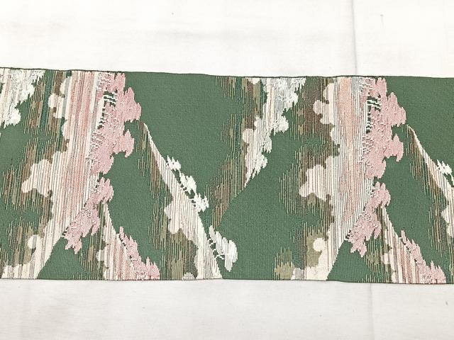 平和屋着物◎八寸名古屋帯 遠山風景文 金糸 BAAX5342qw