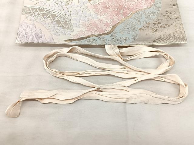 平和屋着物◎つけ帯 唐織 吉祥萬代 金糸 正絹 逸品 BAAX5347qw