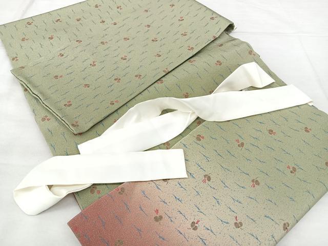平和屋着物◎塩瀬 つけ帯 舞花文 正絹 逸品 BAAX5350qw