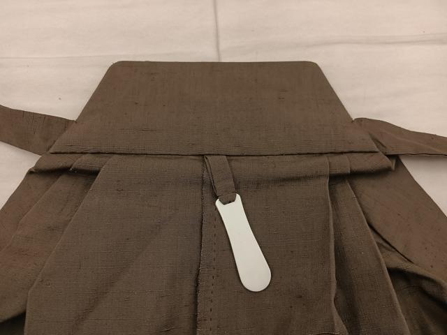 平和屋着物■男性 行灯袴 紬地 黄枯茶 正絹 逸品 BAAX5404mz