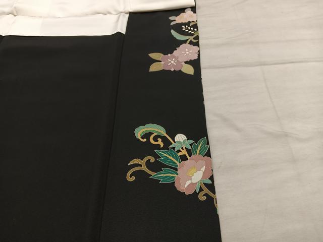 平和屋着物■豪華黒留袖 鴛鴦花文 金彩 正絹 逸品 BAAX5407mz