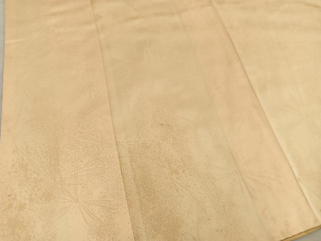 平和屋着物■上質な色無地 草葉地紋 飴色 正絹 逸品 BAAX5442mz