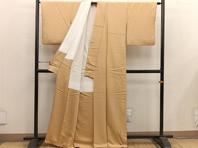 平和屋着物■上質な色無地 黄朽葉色 正絹 逸品 BAAX5451mz