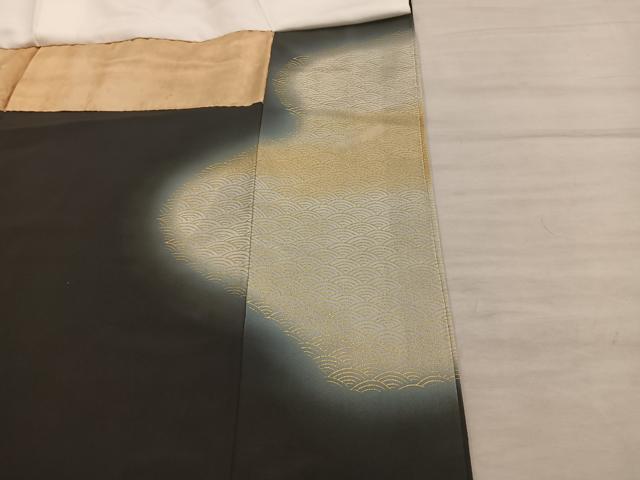 平和屋着物■豪華黒留袖 亀甲花文 暈し染め 金彩 正絹 逸品 BAAX5459mz