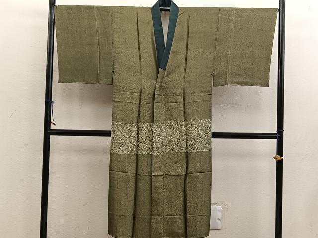 平和屋着物■男性 長襦袢 袷 東海道五十三次 ウール BAAX5469mz