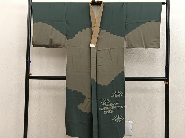 平和屋着物■男性 長襦袢 袷 絞り 人物文 正絹 逸品 BAAX5479mz