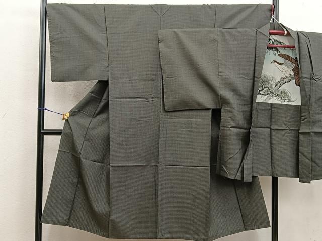 平和屋着物■男性 紬 アンサンブル 100亀甲 総詰め 正絹 逸品 BAAX5480mz