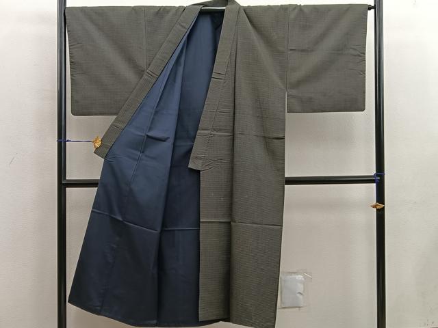 平和屋着物■男性 紬 アンサンブル 100亀甲 総詰め 正絹 逸品 BAAX5480mz