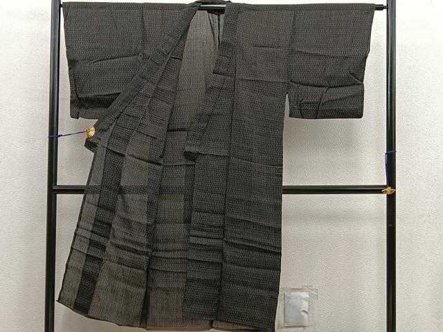 平和屋着物*夏物 男性 お召 絣文様 正絹 逸品 BAAX5485mz