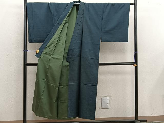 平和屋着物■男性 紬 アンサンブル 100亀甲 総詰め 正絹 逸品 BAAX5488mz