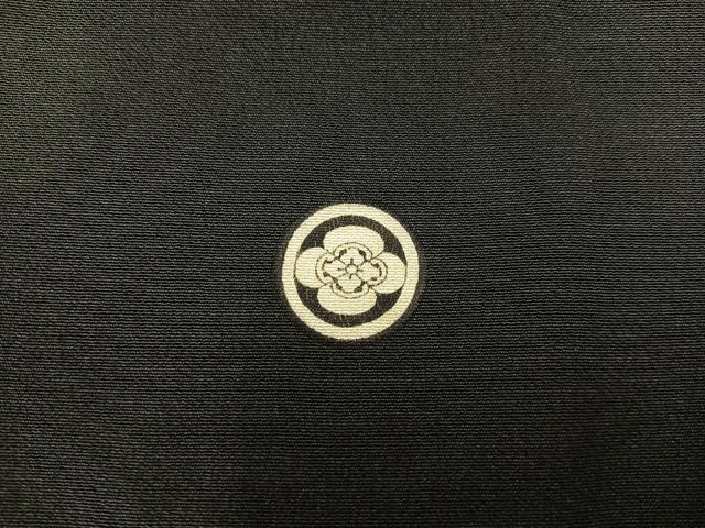 平和屋着物■豪華黒留袖 駒刺繍 御所車花文 正絹 逸品 BAAX5499mz