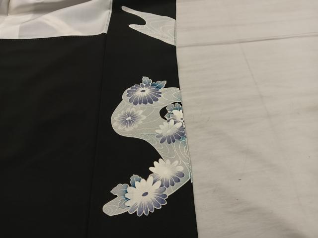 平和屋着物■豪華黒留袖 刺繍 鳳凰花文 金銀糸 正絹 逸品 BAAX5500mz
